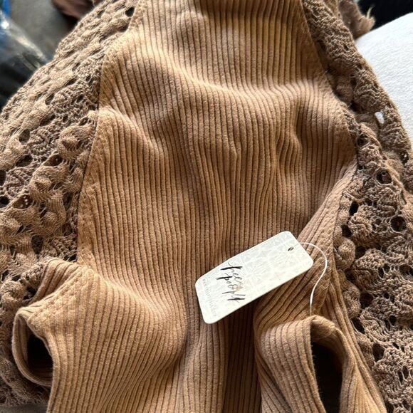 Free People Clemente Top In Tan Beige Size XS - Picture 5 of 5